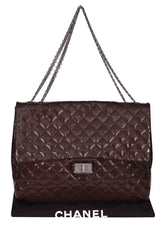 Chanel Quilted Patent Leather 2.55 Reissue Jumbo Flap Bag