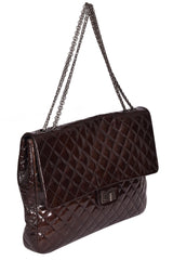 Chanel Quilted Patent Leather 2.55 Reissue Jumbo Flap Bag