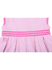 Chateau De Sable Pink & White Stripes Frock