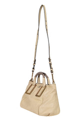 Chloe Cream Leather Ethel Satchel Bag