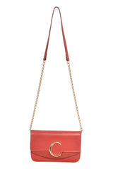 Chloe Plaid Suede C Chain Bag