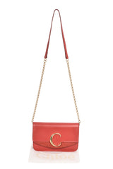 Chloe Plaid Suede C Chain Bag