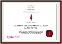 Chopard Ice Cube Red Resin Diamond Ladies Watch