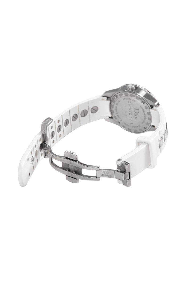 Christian Dior Christal Rubber Bracelet Watch