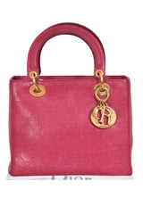 Christian Dior Lady Dior Cannage Quilt Tweed Handbag