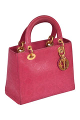 Christian Dior Lady Dior Cannage Quilt Tweed Handbag