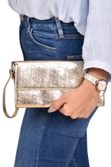 Christian Dior Metallic Monogram Wristlet
