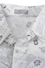 Christian Dior Newspaper Printed Shirt