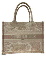 Christian Dior Toile De Jouy Embroidery Medium Book Tote Bag