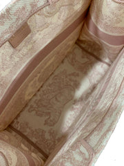 Christian Dior Toile De Jouy Embroidery Medium Book Tote Bag