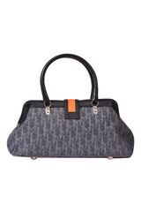 Christian Dior Vintage Denim Flight Satchel Bag