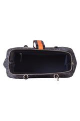 Christian Dior Vintage Denim Flight Satchel Bag