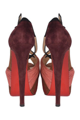 Christian Louboutin Divinoche Tricolor Suede Pump Heels