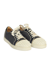 Christian Louboutin EU 37 Blue /White Spiked Sneakers