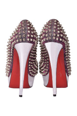 Christian Louboutin Lady Peep Spikes Platform Pumps