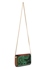 Christian Louboutin Malachite Patent Leather Evening Bag
