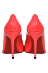 Christian Louboutin Pink Leather Slip On Pumps