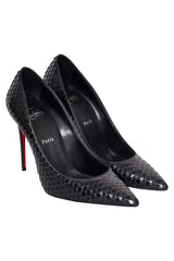 Christian Louboutin Snakeskin Black Pumps