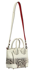 Christian Louboutin White Snakeskin Effect Leather Eloise Satchel