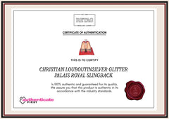 Christian Louboutinsilver Glitter Palais Royal Slingback