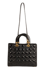 Lady Dior Large Cannage Patent Tote Bag