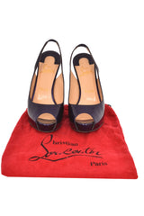 Christian Louboutin N Prive Sling Back Peeptoes