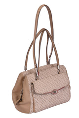 Coach Beige Monogram Shoulder Bag