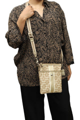 Coach Beige Monogram Sling Bag