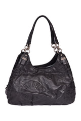 Coach Black Maggie Op Art Hobo Bag