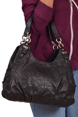 Coach Black Maggie Op Art Hobo Bag