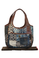Coach Denim Patchwork Shoulder Bag