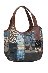 Coach Denim Patchwork Shoulder Bag