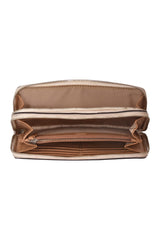 Coach Double Zip Off-White Accordion Wallet