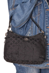 Coach Madison Op Sat Top Handle Black Handbag
