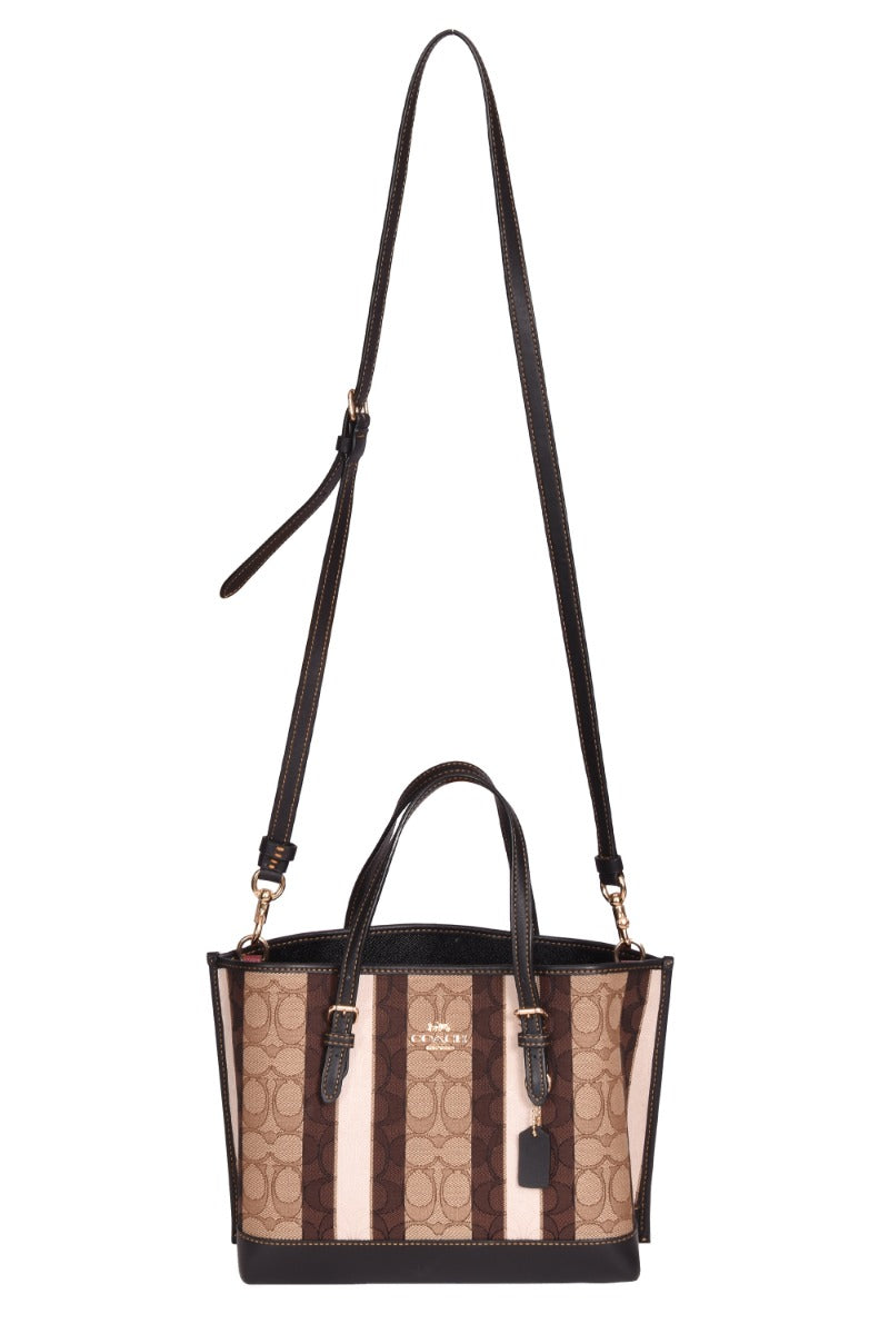 Coach Mollie Signature Jacquard With Stripes Tote Bag
