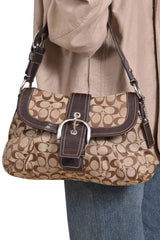 Coach Monogram Canvas Shoulder Bag