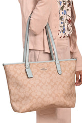 Coach Monogram City Zip Tote Bag