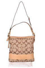 Coach Monogram Leather Trim Jacquard Crossbody Bag