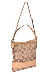 Coach Monogram Leather Trim Jacquard Crossbody Bag