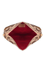 Coach Monogram Leather Trim Jacquard Crossbody Bag