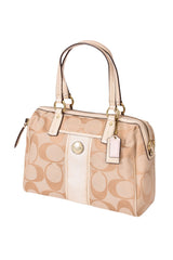 Coach Signature Stripe Satchel Bag