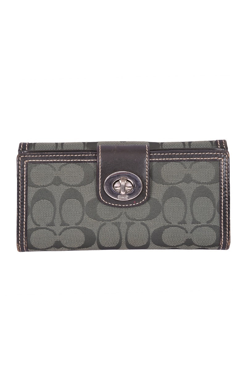 Coach Signature Turnlock Wallet