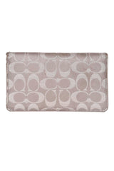 Coach Silver Monogram Clutch