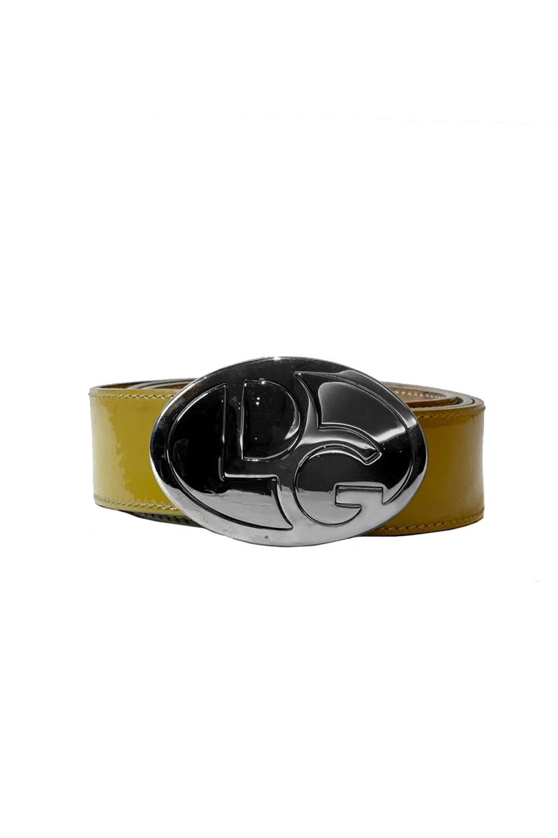 D&G Patent Leather Logo Belt