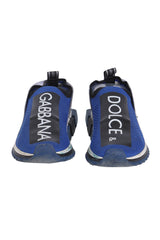 Dolce And Gabbana Stretch Mesh Blue Sorrento Sneakers Rt169-10
