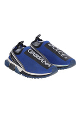 Dolce And Gabbana Stretch Mesh Blue Sorrento Sneakers Rt169-10