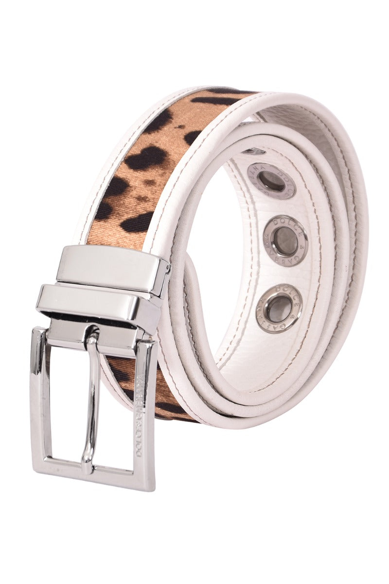 Dolce And Gabbanna Leaopard Print Belt