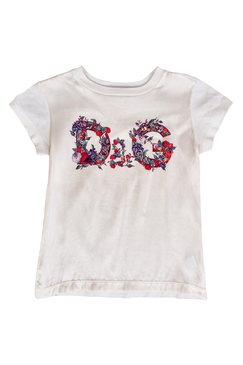 Dolce Andgabbana Logo Floral Top