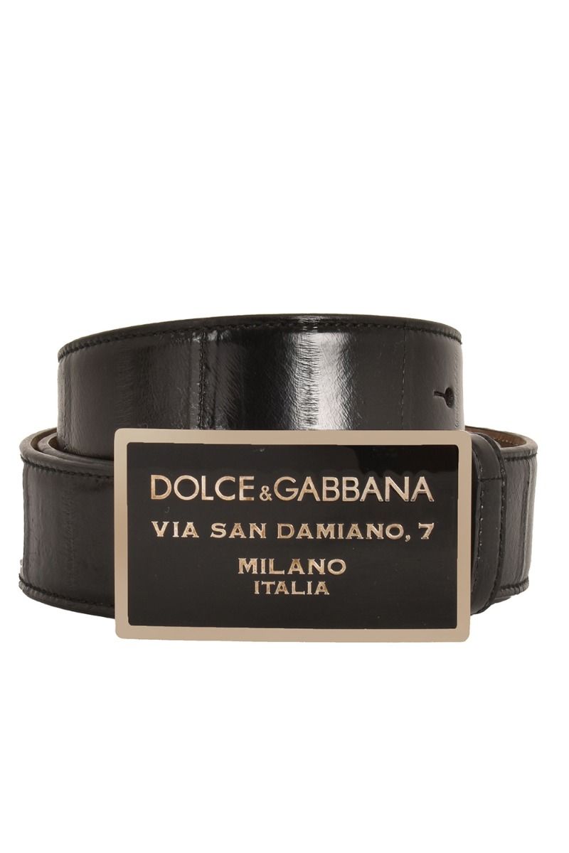 Dolce & Gabbana Plaque Metallic Belt