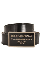 Dolce & Gabbana Plaque Metallic Belt